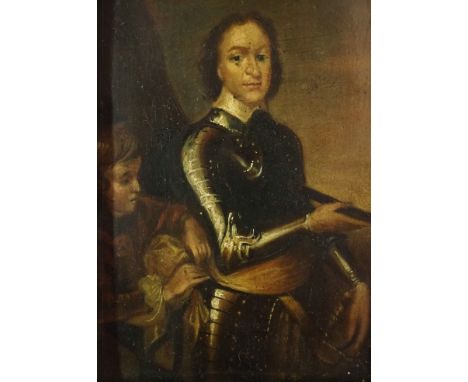 ENGLISH SCHOOL (19th Century) PORTRAIT OF OLIVER CROMWELL Oil on metal, 12.5 x 8.5cm (5 x 3 3/4")