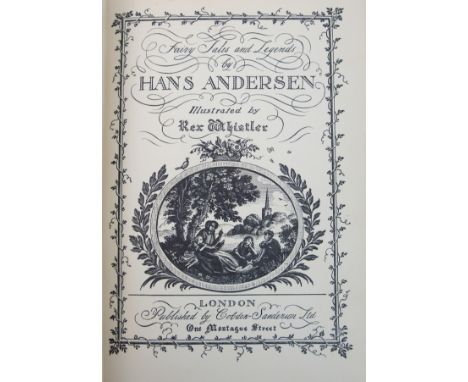 Fairy Tales and Legends by Hans Anderson with illustrations by Rex Whistler, 1935, published by R. Cobden-Sanderson Ltd, the 