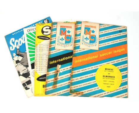 A collection of mainly Scottish and English match programmes from the 1960s Domestic, International and Cup examples, includi