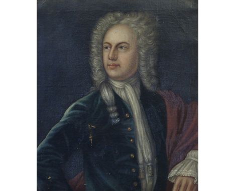 BRITISH SCHOOL (18th Century) PORTRAIT OF RICHARD LLOYD OF MABWS Oil on canvas, 71 x 61cm (28 x 24") Richard Lloyd of Mabws m