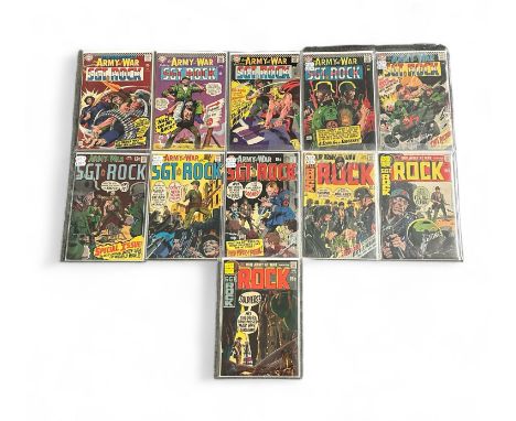 DC Comics Our Army At War Sgt Rock 1966-1970 Nos 166, 169, 171, 172, 175, 205, 214, 215, 224, 226, 227. All 11 comics are bag