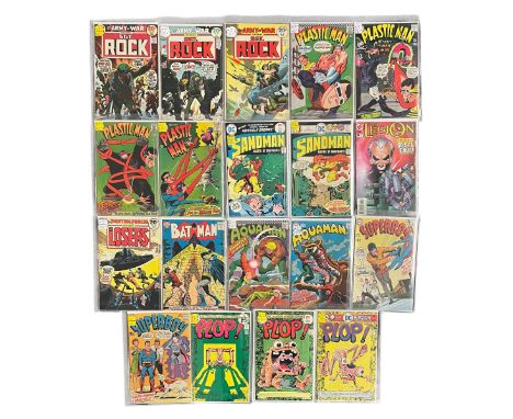 Selection Of DC Comics to include: Our Army At war  1967 featuring Sgt. Rock 1973 Nos 262, 264, 266: Plastic Man 1967 Nos 5, 