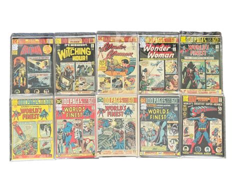 DC Comics 100 Page Spectaculars to include: No38 It's Midnight The Witching Hour, 211 Wonder Woman 214 Wonder Woman, 223 Supe