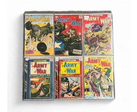 DC Comics Our Army At War 1957-1965 Nos 63, 64, 143, 147, 148, 153. All 6 comics are bagged &amp; boarded in Mylar bags, VG/F