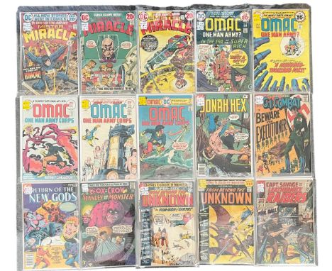 Selection OF DC Comic Titles to include: Mister Miracle 1970s Nos 9, 10, 11: Omac One man Army 1970s Nos 2, 3, 4, 5, 7: Jonah