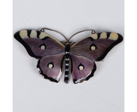 Fabulous purple, yellow and black butterfly with a touch of blue in the body. The wings have intricate veining details. The b
