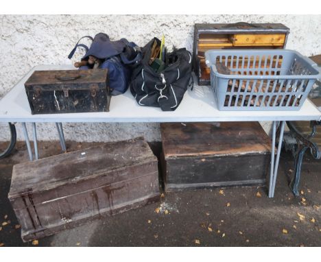 A large lot of assorted tool chests and bags with contents to include files, saws, gauges, planes etc Condition Report:Availa