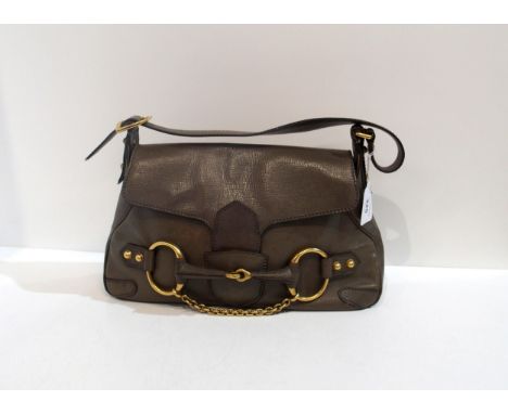 A Gucci Horsebit satchel light brown leather bag Condition Report:Not available for this lot.
