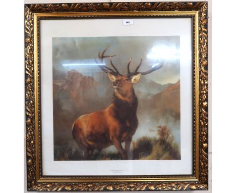 A framed print "Monarch of the glen" by Sir Edwin Landseer Condition Report:Available upon request