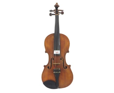 Early 20th century German violin stamped Hopf below the button, 14 1/16", 35.70cm