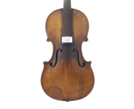 19th century violin of the Caussin School, labelled Antonio Stradivarius..., 14 3/16", 36cm