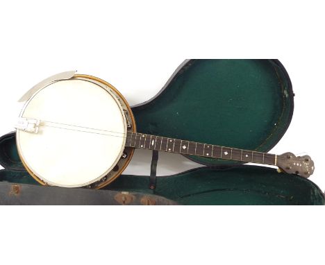 Jedson Tenor Banjo, 11" diameter skin and 25" scale (at fault), case