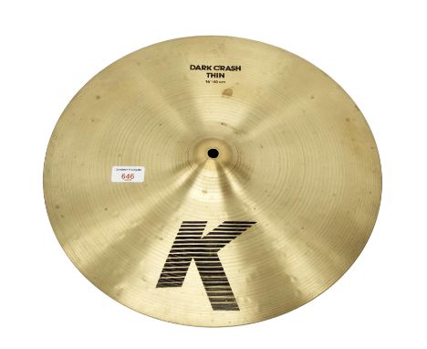 Zildjian K 16" dark crash thin cymbal