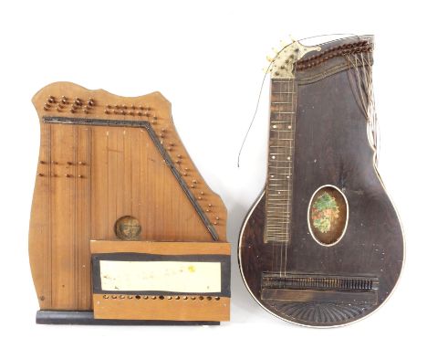 Concert zither and a mandolin button zither (both a.f) (2)