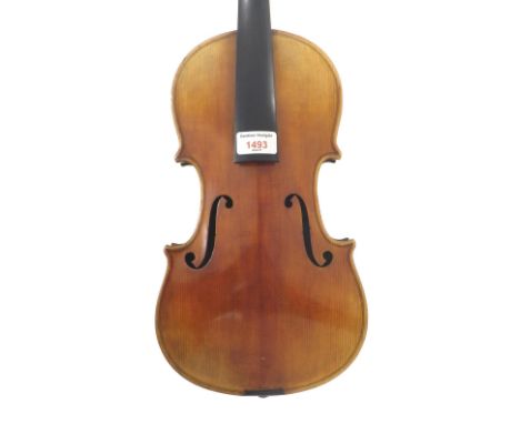Good early 20th century German violin stamped Imperial Violin Straduari behind the peg box, also with a star stamped on the b