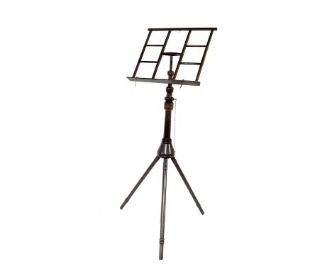 Antique mahogany tripod music stand