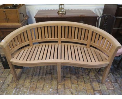 A teak Banana bench - Width 160cm 
