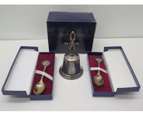 A silver bell to commemorate the marriage of HRH Prince Charles &amp; Lady Diana Spencer, Birmingham 1981 - Barker Ellis Silv