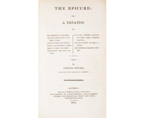 Anchovies.- Young (Thomas) The Epicure: or, A treatise on The Essence of Anchovies, The Age and Quality Of Foreign Wines, Bri