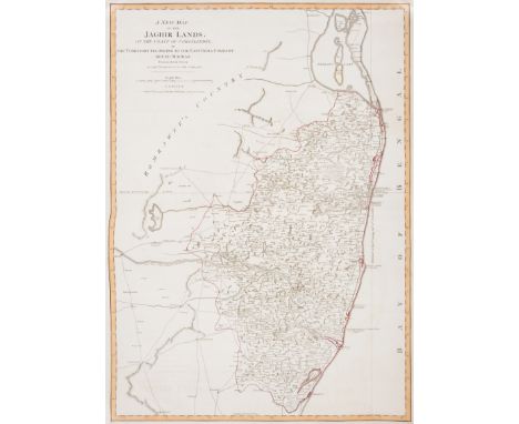 India.- Laurie & Whittle (publishers) A New Map of the Jaghir Lands, on the Coast of Coromandel, The Territory Belonging To T