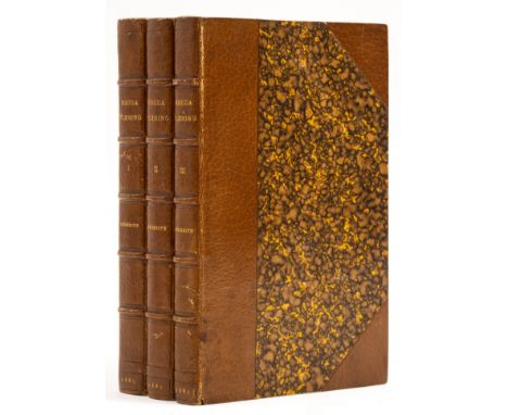 Meredith (George) Rhoda Fleming. A Story, 3 vol., first edition, half-titles, occasional spotting or light browning, bound in