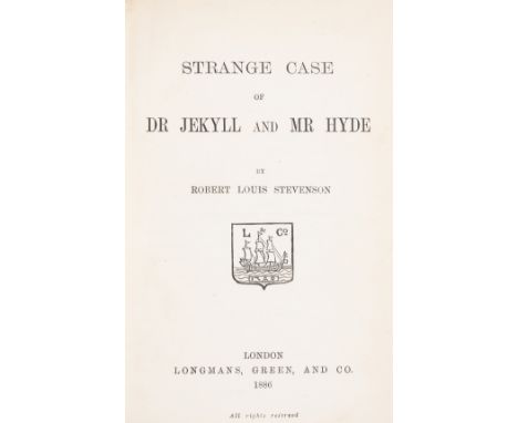 Stevenson (Robert Louis) Strange Case of Dr Jekyll and Mr Hyde, first English edition, lacking advertisement leaf at end for 