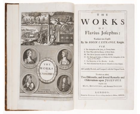 Judaica.- Josephus (Flavius) The Works of Flavius Josephus: Translated into English by Sir Roger L'Estrange, first edition, a