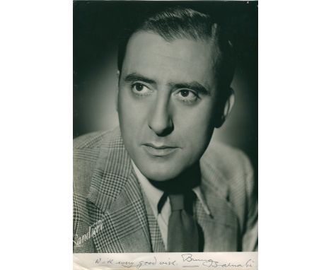 BARNABE BRUNO: (1905-1998) British Actor, starred in the Hammer horror film The Mummy's Shroud (1967). Vintage signed 7 x 10 