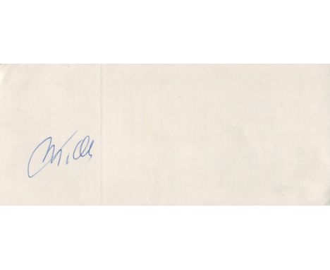 ALI MUHAMMAD: (1942-2016) American Boxer, World Heavyweight Champion. Bold blue ink signature ('M. Ali') to the blank verso o