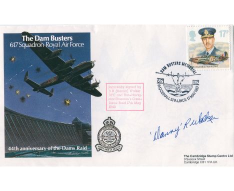 DAMBUSTERS THE: Small selection of signed First Day Covers (2) etc., by various members of 617 Squadron, all of whom particip