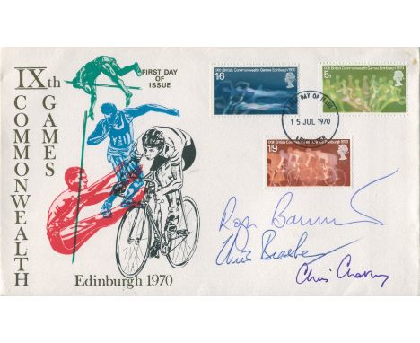 ATHLETICS: A First Day Cover issued to commemorate the IXth Commonwealth Games in Edinburgh, 1970, individually signed by Rog