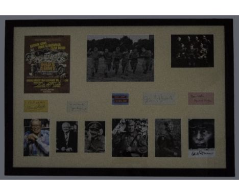 DAD'S ARMY: Selection of signed pieces (4), signed postcard photographs (5) and a multiple signed handbill by various cast me