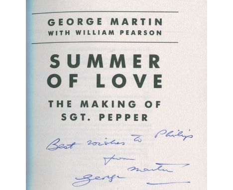 [BEATLES THE]: MARTIN GEORGE (1926-2016) English Record Producer, famous for his collaboration with The Beatles. Book signed 