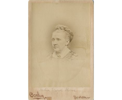 HOWE JULIA WARD: (1819-1910) American Abolitionist & Poet, the author of The Battle Hymn of the Republic (1861). Vintage sign