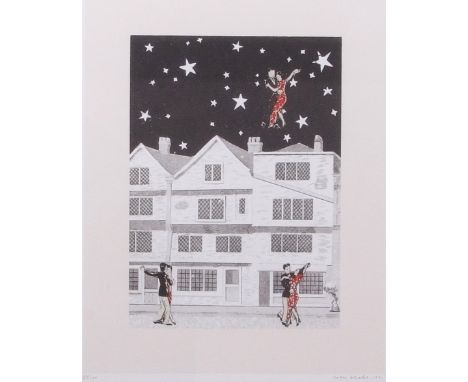 •AR Peter Blake, RA (born 1932), "Dancing to Heaven", coloured lithograph, signed and dated 1991, numbered 53/100 in pencil t