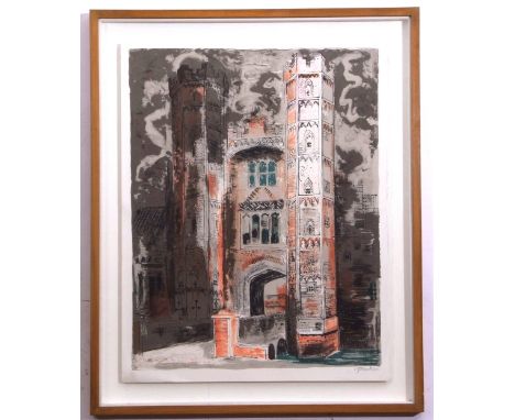 •AR John Piper, CH (1903-1992), "Oxburgh Hall, Norfolk", lithograph, signed and numbered 80/120 in pencil to lower margin, 57
