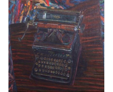 •AR C Moock (20th century), Royal Typewriter, oil on canvas, signed and dated 1988 lower right, 84 x 84cm.  Provenance: Bonha