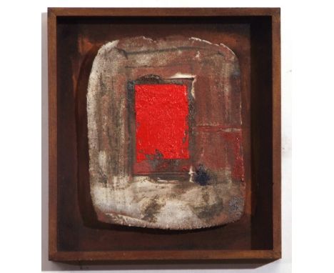 •AR Robin Welch (1936-2019), Abstract compositions, group of four ceramic panels, all signed verso, each approx 13 x 16cm (4)