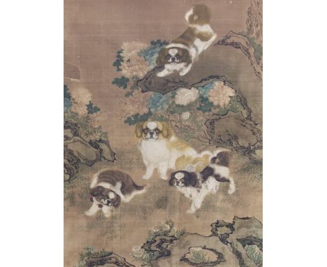 FOUR ORIENTAL PRINTS and an Eastern reverse glass picture (5)