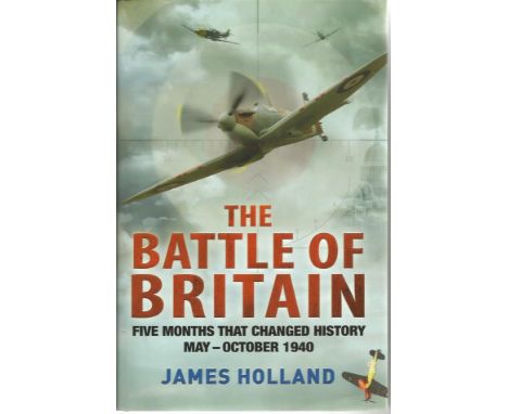 Battle of Britain Hardback book signed by 21 WW2 BOB fighter pilots and aces. Limited edition of 15 signed by Sqn Ldr G Wellu