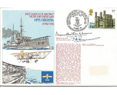 Mountbatten of Burma signed First launch of aircraft from ship under way cover. Good Condition. All signed items come with ou