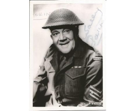 Wally Patch signed small b/w photo. English actor and comedian. He worked in film, television and theatre. Good Condition. Al