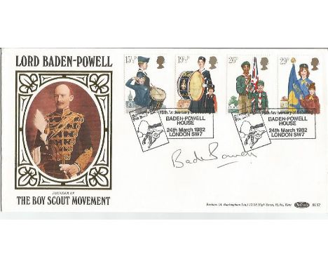 Lord Baden Powell signed FDC. 24/3/82 London SW7 postmark. Good Condition. All signed items come with our certificate of auth