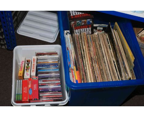 Two boxes of L.P records and compact discs
