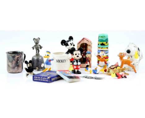 Collection of 'Micky Mouse' items, Mattel Miniature Little Dolls, and other items     