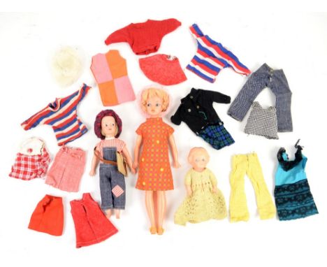 Patch doll and a Tressy doll, with original clothing and clothing for Sindy,     
