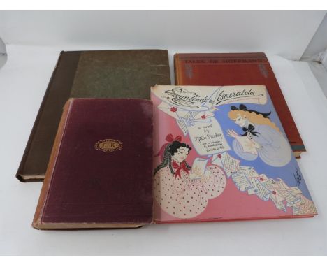 Four antique books including Ermyntrude and Esmerelda by Lytton Strachey. The Water Babies, A Fairy Tale for a Land Baby by C