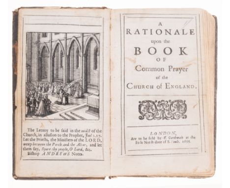 [Sparrow (Anthony)] A Rationale upon the Book of Common Prayer, first edition, engraved frontispiece by W.Hollar, interleaved