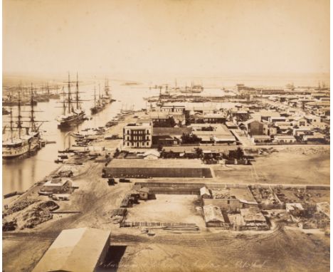 Egypt.- Sri Lanka.- [Group of 12 photographs of Port Said, Colombo and other locations], including:&nbsp;Harbour Port Said; H