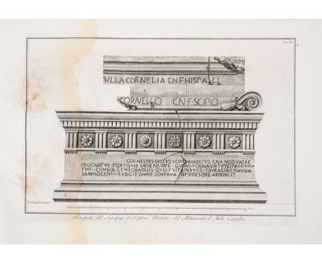 Art &amp; architecture.- Piranesi (Francesco) Monumenti Degli Scipioni, first edition, engraved vignette, 6 engraved plates, 